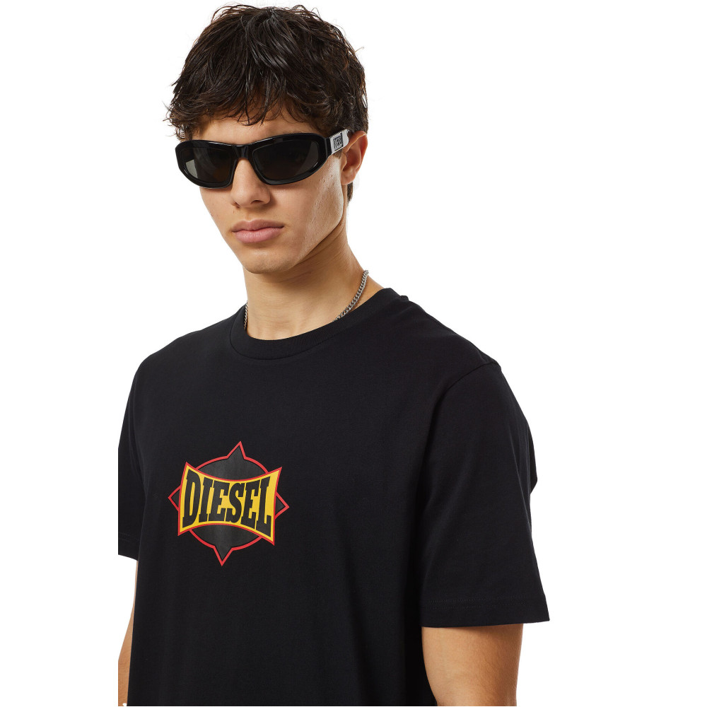 DIESEL - T shirt - A03843 0HAYU Μαύρο