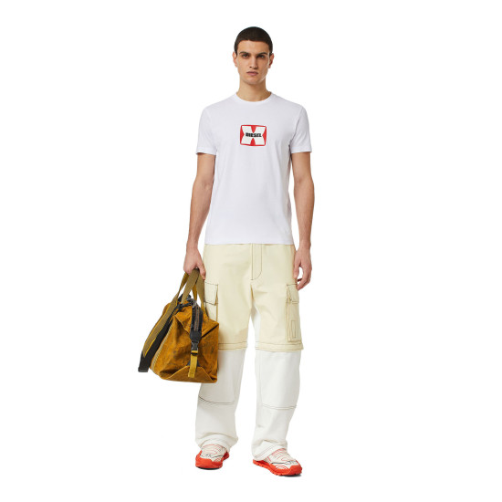 DIESEL Λευκό T-Shirt C Neck - A03848 0GRAI