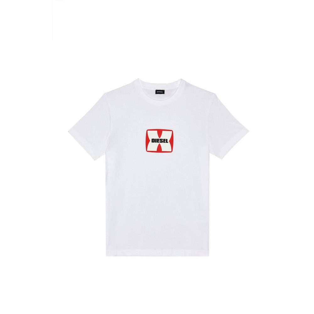 DIESEL Λευκό T-Shirt C Neck - A03848 0GRAI