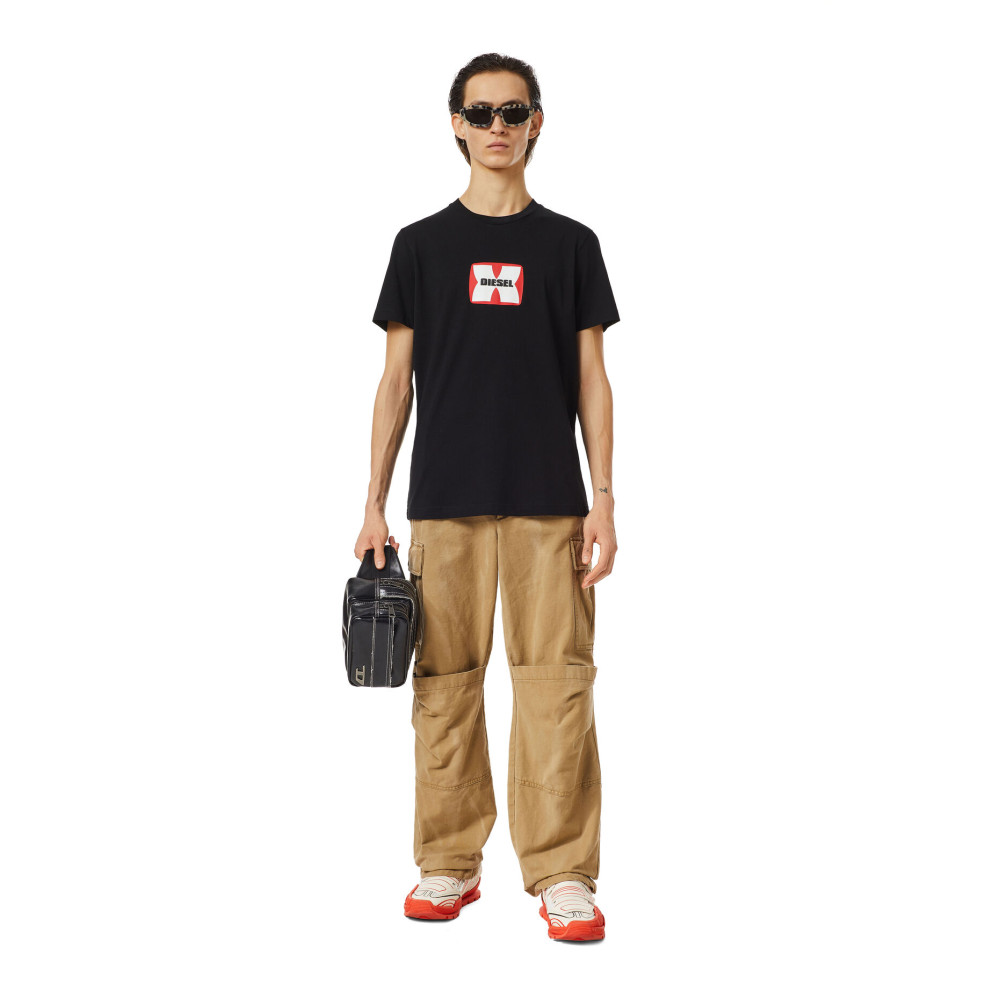 DIESEL Μαύρο T-Shirt C Neck - A03848 0GRAI