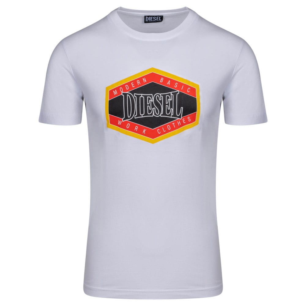 Diesel Λευκό T-shirt C Neck - A06497 0GRAI