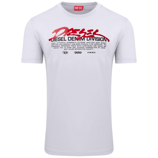 Diesel Λευκό T-shirt T-JUST - A110670CATM