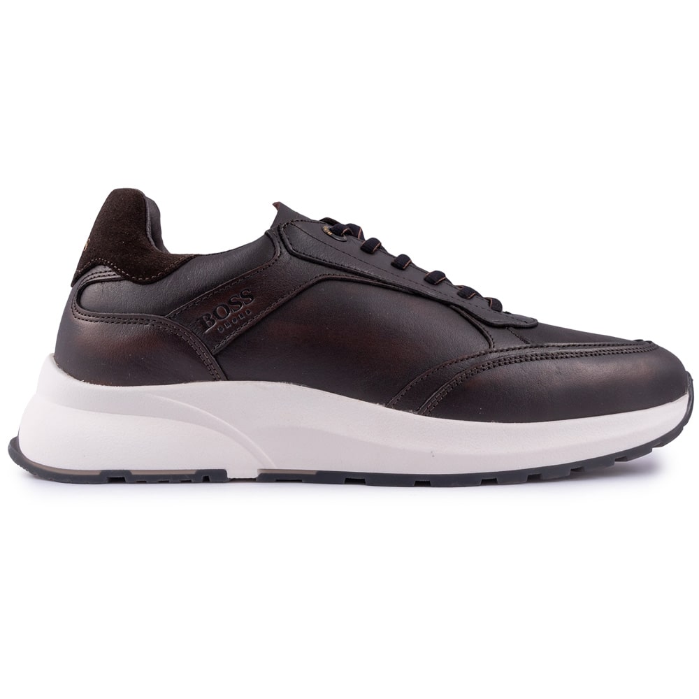Boss Shoes Καφέ Sneakers 100% Leather - AZ273