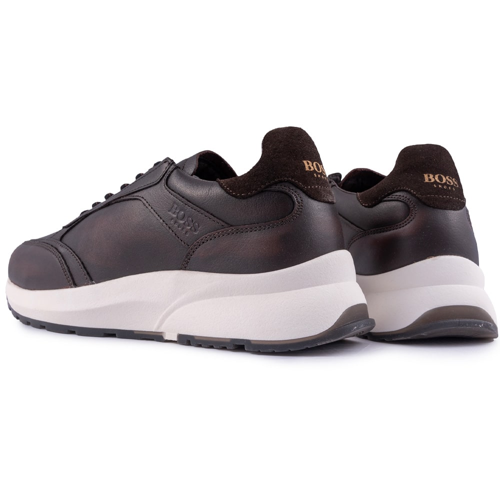 Boss Shoes Καφέ Sneakers 100% Leather - AZ273