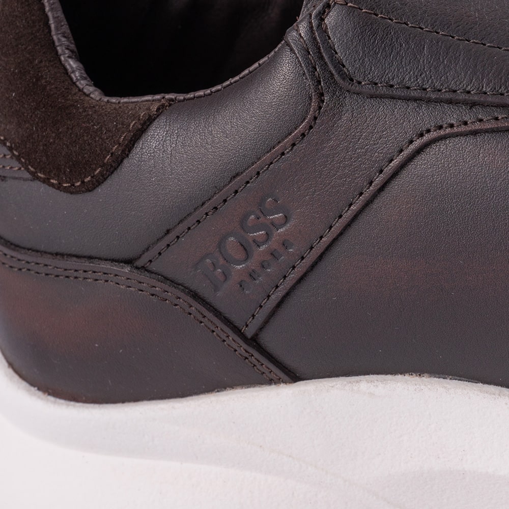 Boss Shoes Καφέ Sneakers 100% Leather - AZ273