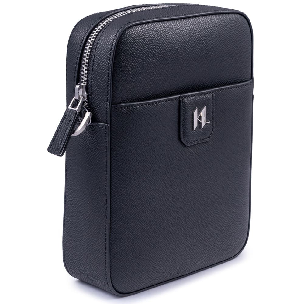 Karl Lagerfeld Μαύρο Τσαντάκι Ώμου 100% Cow Leather - B1M30209