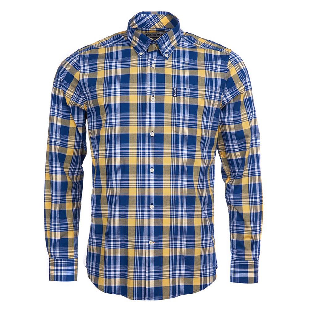 BARBOUR Πουκάμισο Μπλε - κίτρινο καρό - 3BRMSH4687 