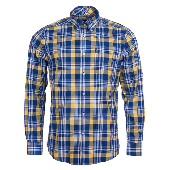 BARBOUR Πουκάμισο Μπλε - κίτρινο καρό - 3BRMSH4687 