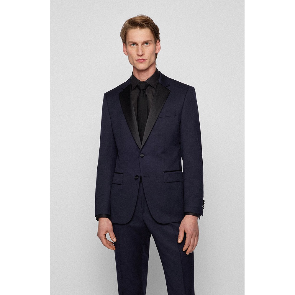 Boss Κοστούμι Tuxedo 100% Virgin Wool H-Huge-Tux-N-B1 50469191 Μπλε