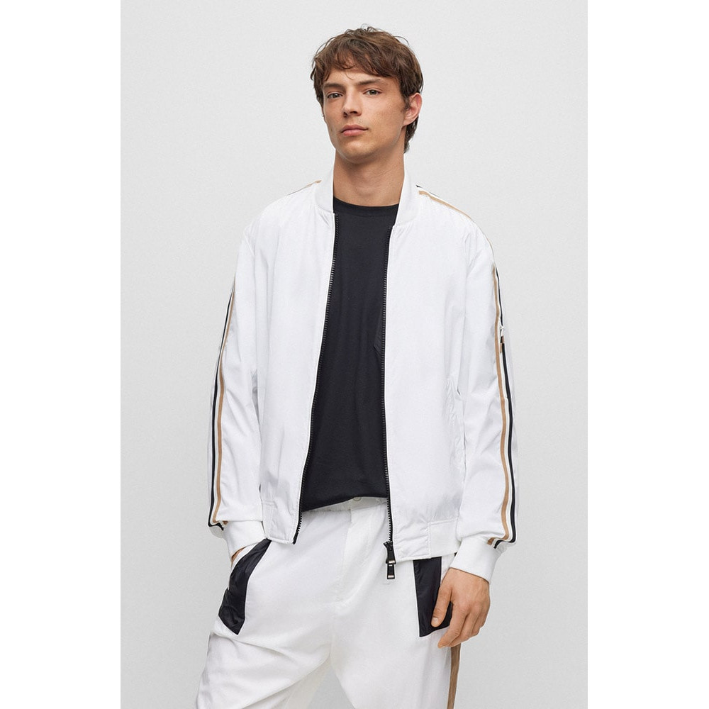 Boss Λευκό lightweight Bomber Jacket Coltrane - 50493675 
