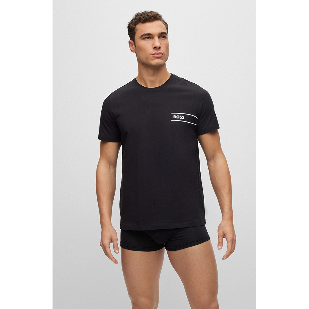 Boss Εσώρουχο TShirtRN 100% Cotton 50489442 Μαύρο