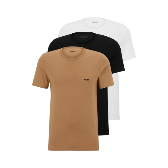 Boss Εσώρουχο TShirtRN 100% Cotton 50475286 Μπεζ, Μαύρο, Λευκό