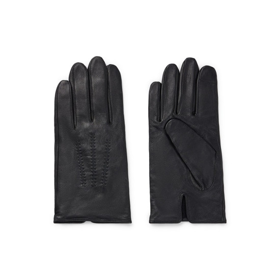 Boss Μαύρο Γάντια 100% Lamp Leather - 50496604