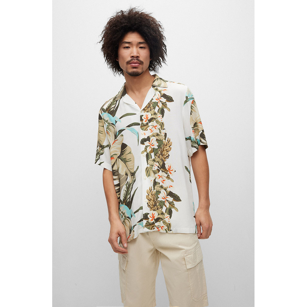 Boss Λευκό Πουκάμισο Hawaiian - 50489217