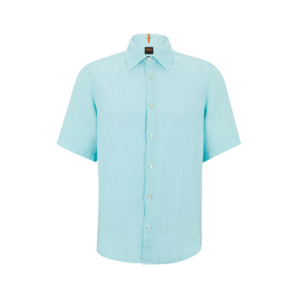 Boss Γαλάζιο Πουκάμισο 100% Linen - 50489345