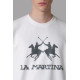 LA MARTINA Λευκό Φούτερ C Neck - 3LMCCMF01