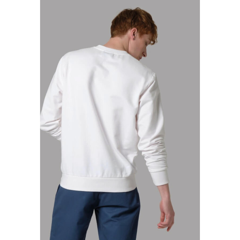 LA MARTINA Λευκό Φούτερ C Neck - 3LMCCMF01