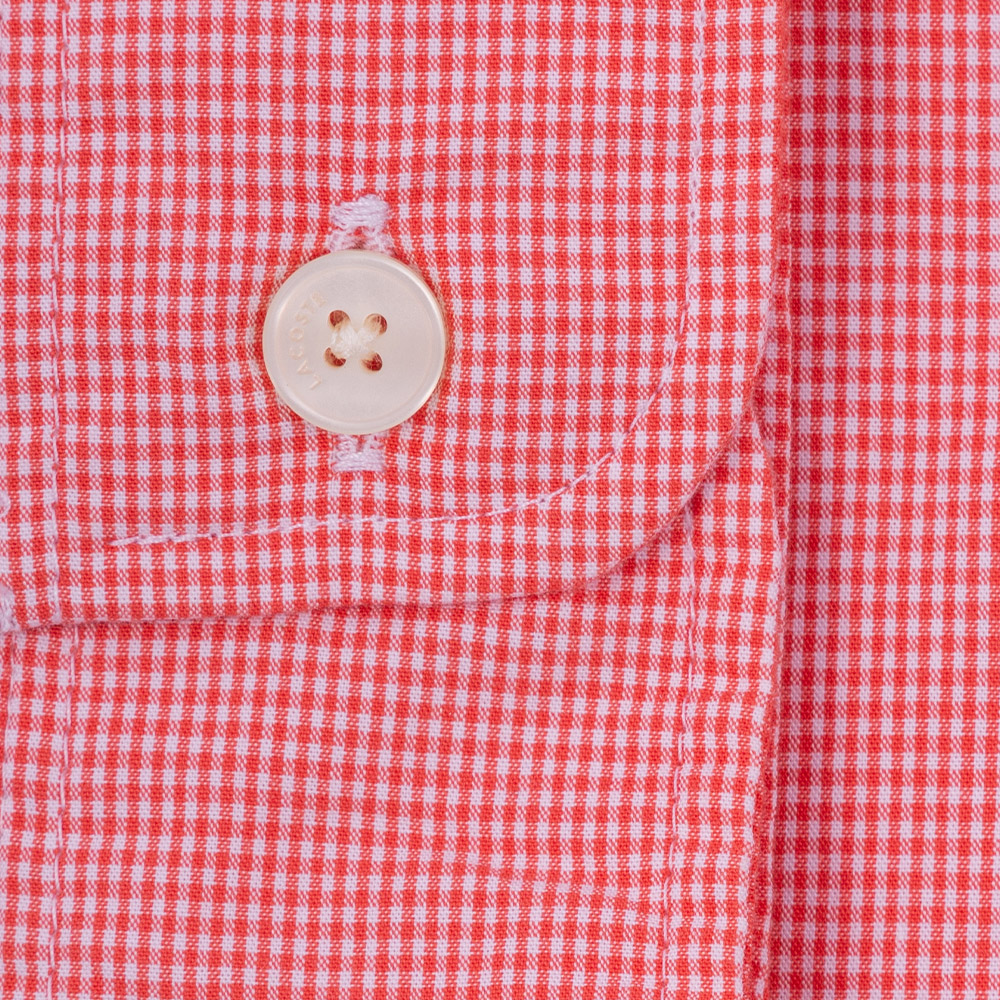 LACOSTE Κόκκινο Καρό Πουκάμισο Button Down - 3CH2564
