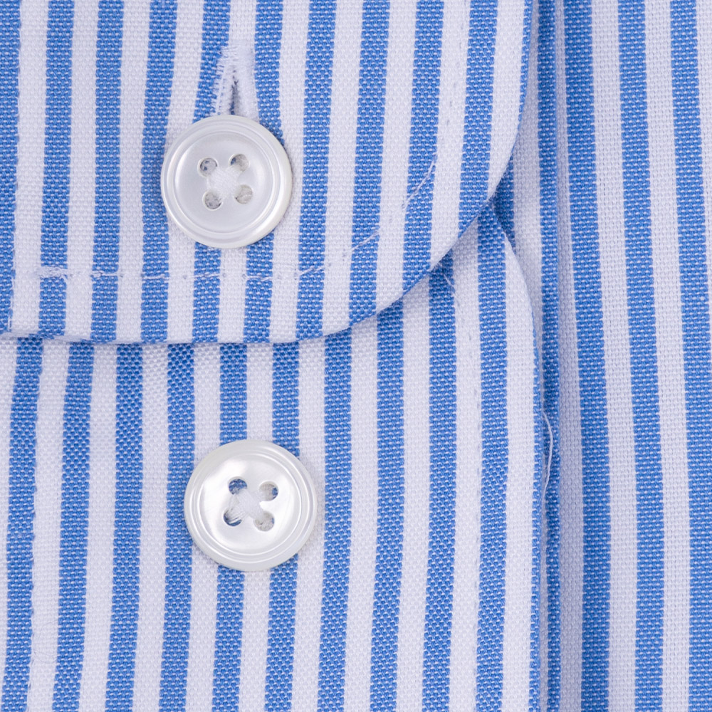 Lacoste Μπλε Ριγέ Πουκάμισο Button Down - 3CH2936