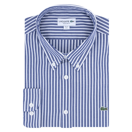 Lacoste Μπλε Ριγέ Πουκάμισο Button Down - 3CH2936