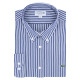 Lacoste Μπλε Ριγέ Πουκάμισο Button Down - 3CH2936