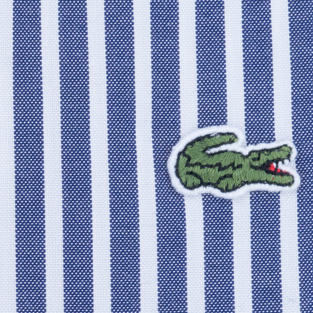 Lacoste Μπλε Ριγέ Πουκάμισο Button Down - 3CH2936