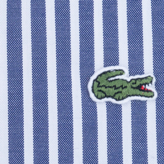 Lacoste Μπλε Ριγέ Πουκάμισο Button Down - 3CH2936