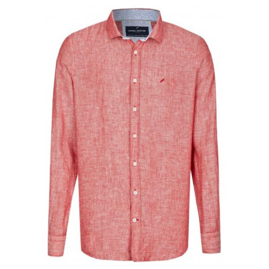 DANIEL HECHTER Κοραλλί Πουκάμισο 100% Linen - 101620-60590
