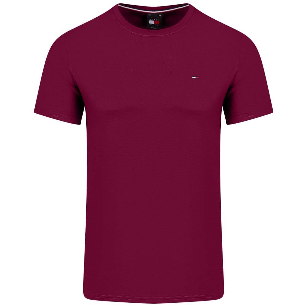 TOMMY JEANS Μπορντό T-shirt C Neck - DM0DM04411