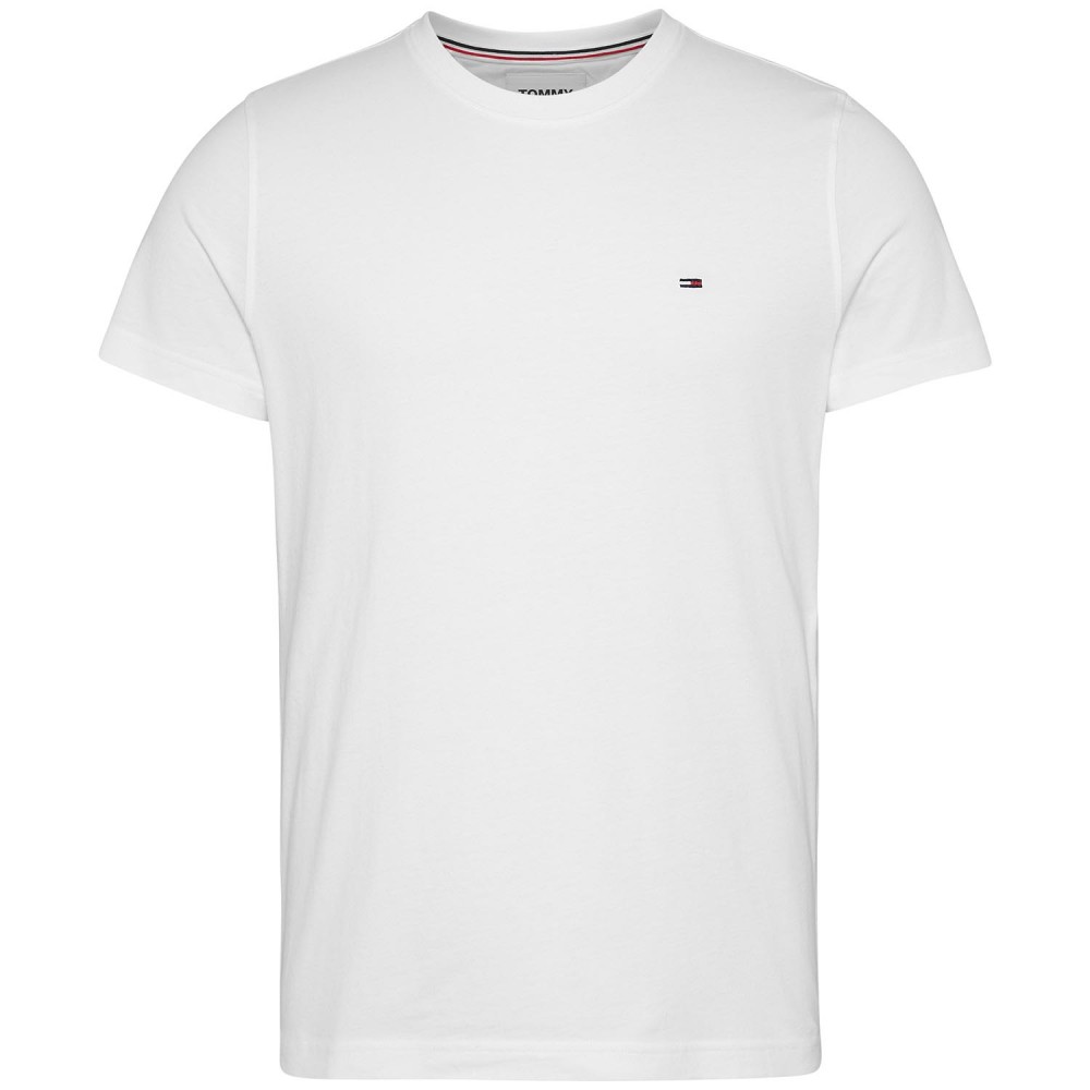 TOMMY JEANS T-shirt Round Neck 100% Organic Cotton DM0DM04411 Λευκό