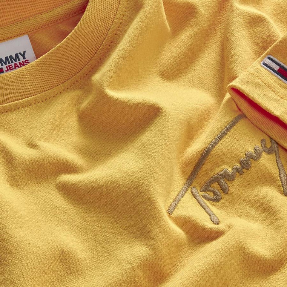 Tommy Jeans Κίτρινο T-shirt C Neck - DM0DM12419