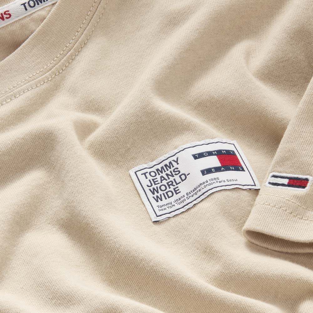 Tommy Jeans T-shirt Round Neck 100% Transitional Organic Cotton DM0DM13761 PF Μπεζ