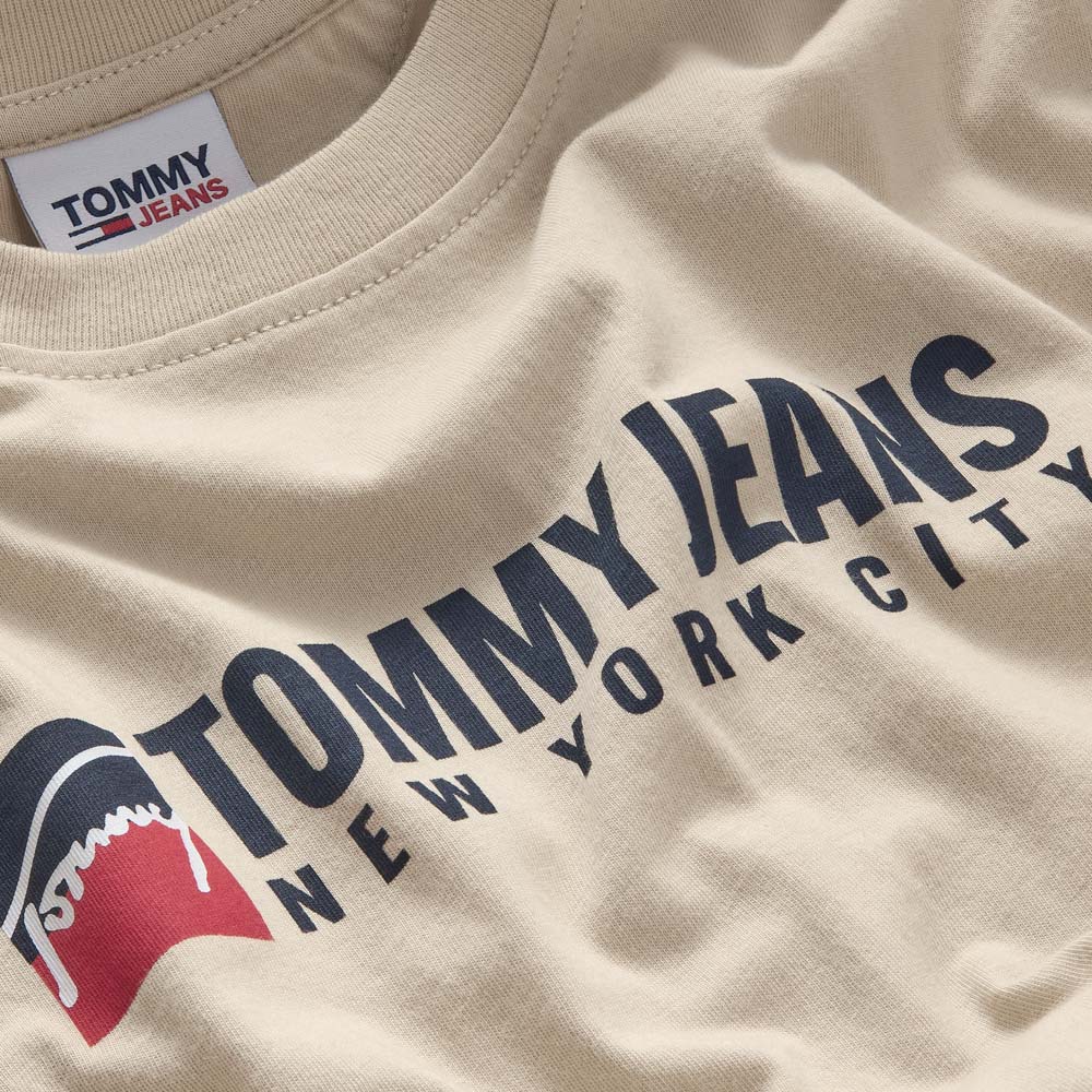 Tommy Jeans Μπεζ T-shirt C Neck - DM0DM14001
