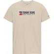 Tommy Jeans Μπεζ T-shirt C Neck - DM0DM14001