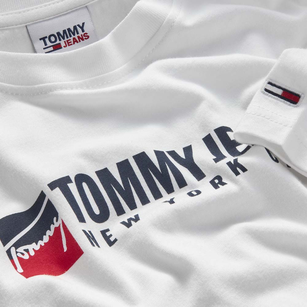 Tommy Jeans Λευκό T-shirt C Neck - DM0DM14001