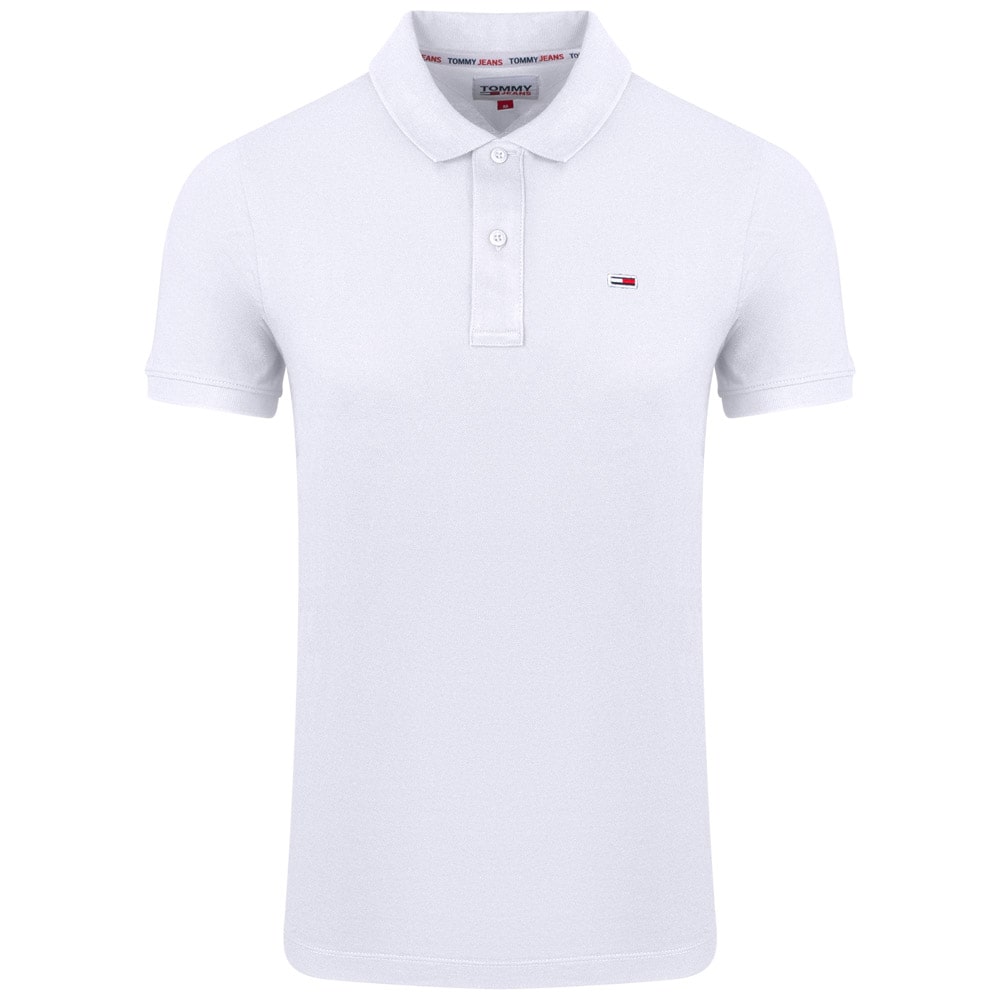 Tommy Jeans Λευκό Κοντομάνικο polo - DM0DM15370
