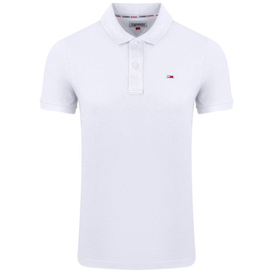 Tommy Jeans Λευκό Κοντομάνικο polo - DM0DM15370