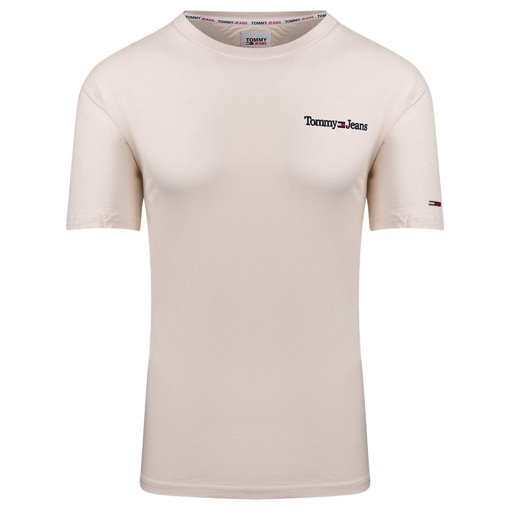 Tommy Jeans Εκρού T-shirt C Neck - DM0DM15790