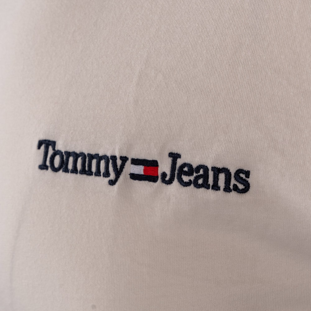 Tommy Jeans Εκρού T-shirt C Neck - DM0DM15790
