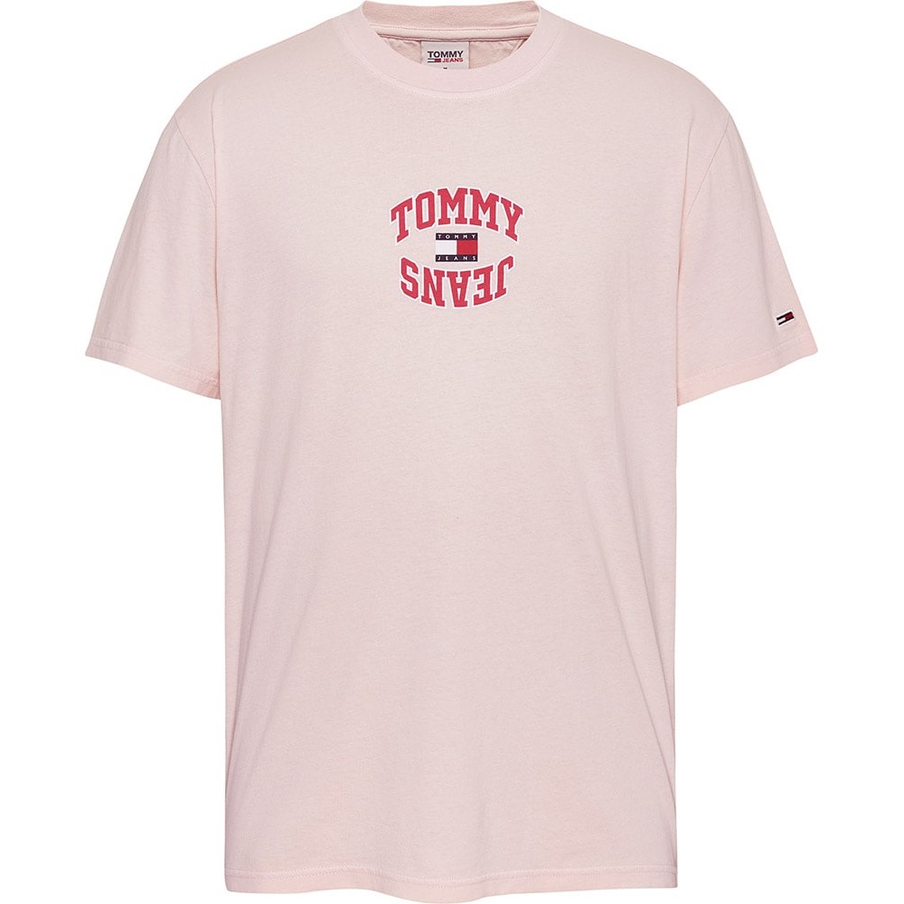 Tommy Jeans Ροζ T-shirt C Neck - DM0DM16227