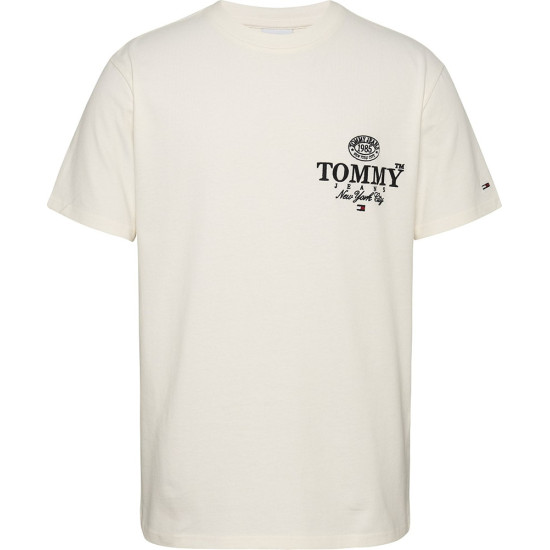 Tommy Jeans Εκρού T-shirt C Neck - DM0DM17731