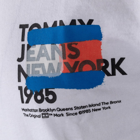 Tommy Jeans Λευκό T-shirt C Neck - DM0DM18271