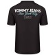 Tommy Jeans Μαύρο T-shirt C Neck - DM0DM18286