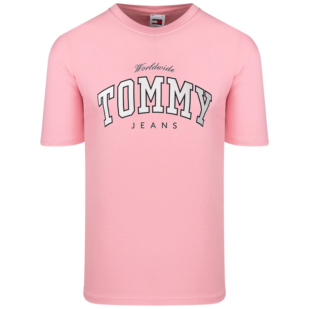 Tommy Jeans Ροζ T-shirt C Neck - DM0DM18287