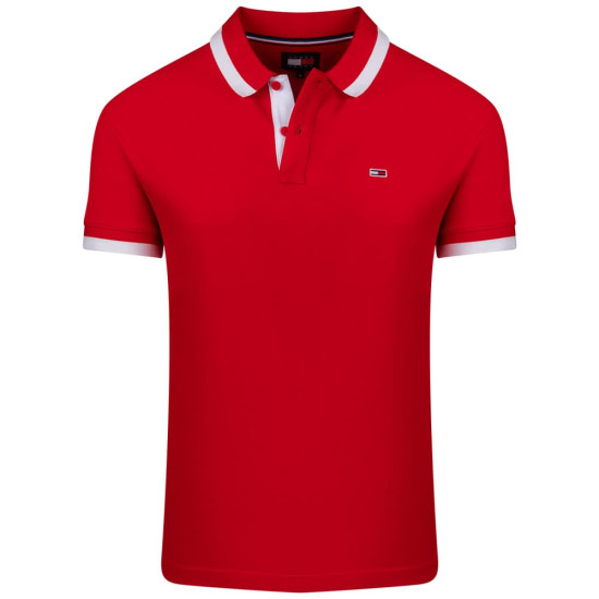 Tommy Jeans Κόκκινο Κοντομάνικο polo - DM0DM18313