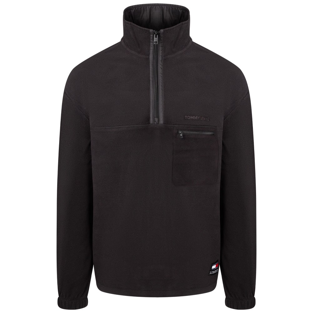 Tommy Jeans Μαύρο Fleece Half Zip - DM0DM20506