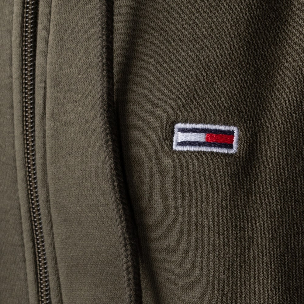Tommy Jeans Λαδί Ζακέτα Hoodie - DM0DM20743