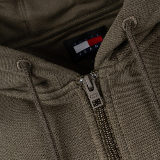 Tommy Jeans Λαδί Ζακέτα Hoodie - DM0DM20743