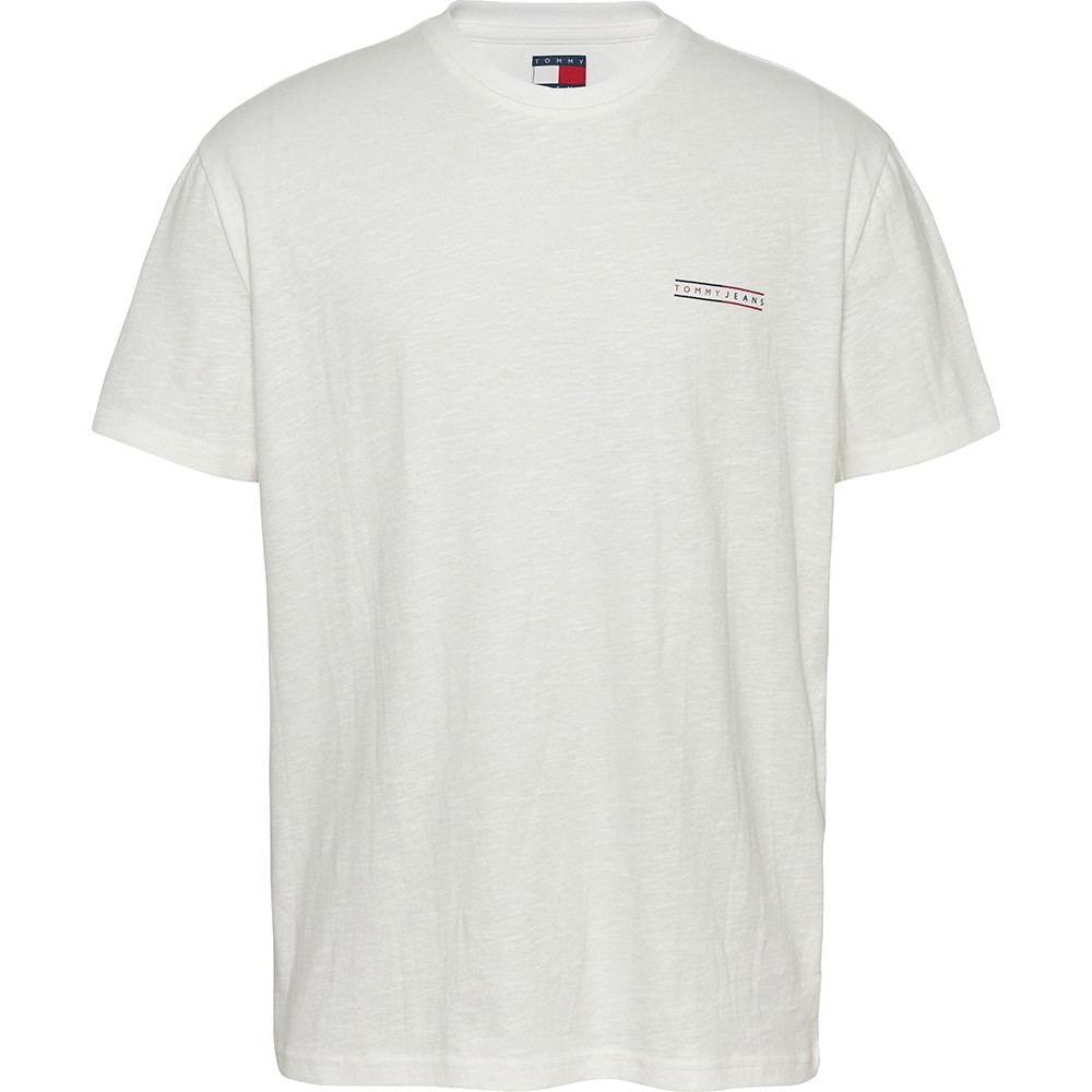 Tommy Jeans Εκρού T-shirt C Neck - DM0DM21303