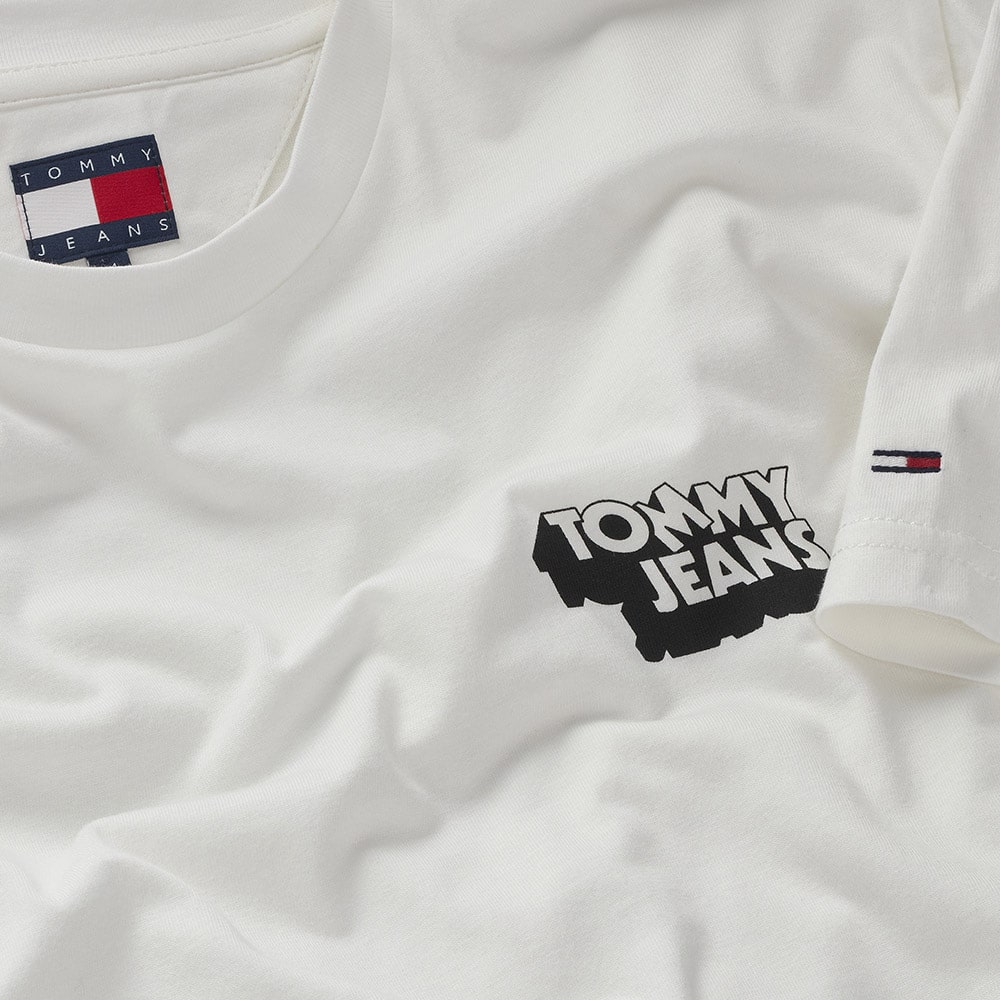 Tommy Jeans Λευκό T-shirt C Neck - DM0DM21539